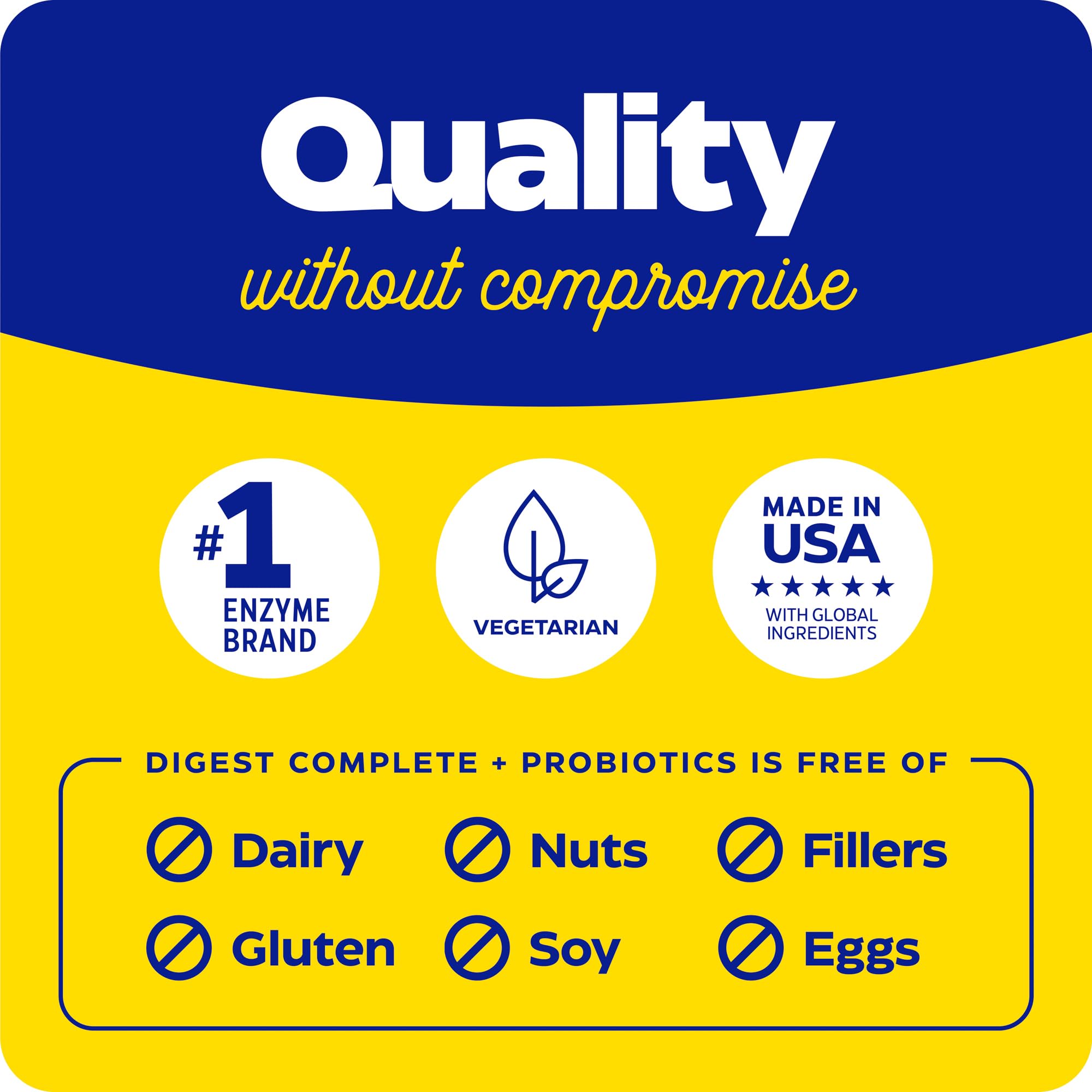 Enzymedica Digest Complete + Probiotics – Full-Range Enzymes + 800M CFU per Capsule (90 Capsules)