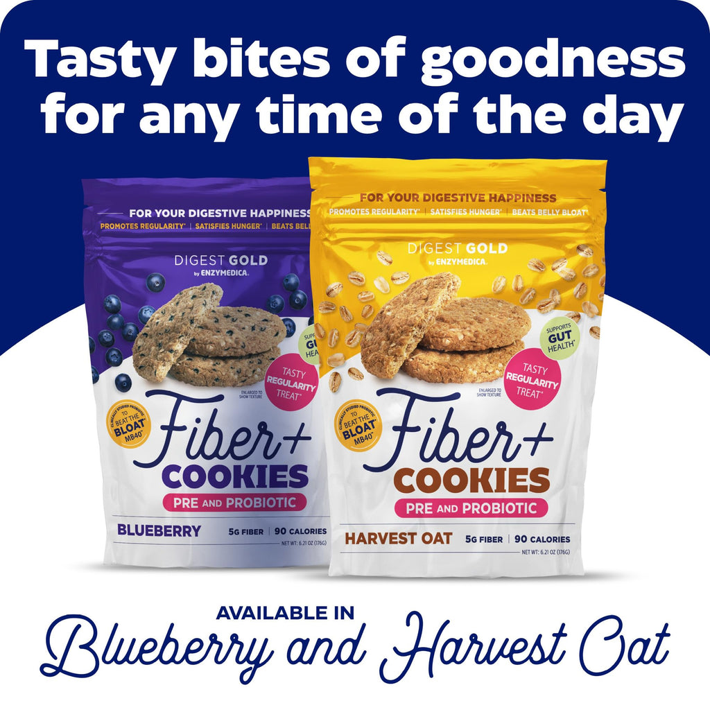 Enzymedica Digest Gold Fiber+ Cookies – Harvest Oat (16 Cookies)