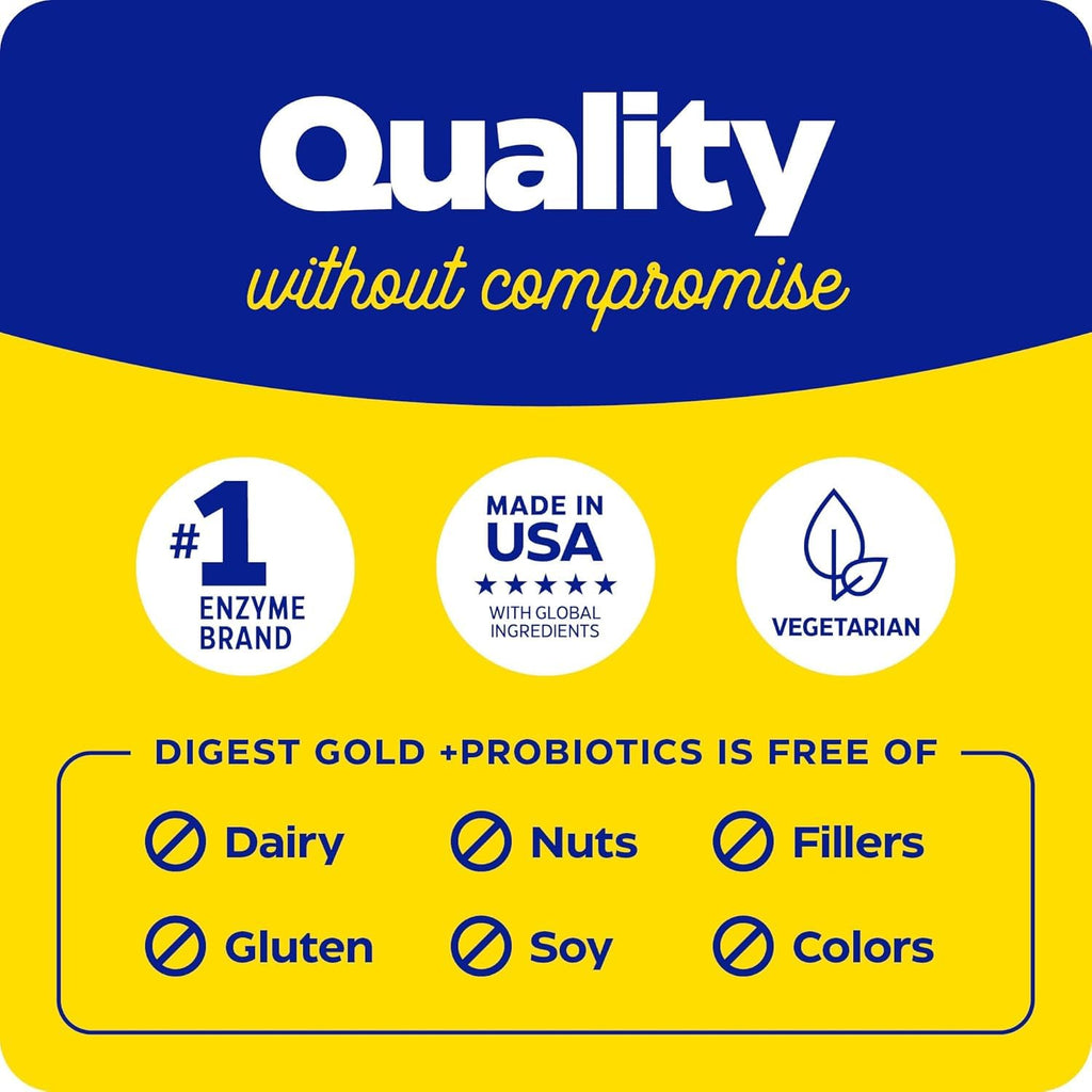 Enzymedica Probiotics Digest Gold Plus – Digestive Support, 108 Capsules