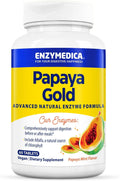 Enzymedica Papaya Gold - Advanced Digestive Enzymes with Organic Papaya & Chlorophyll, 60 Chewable Tablets (Vegan Mint)