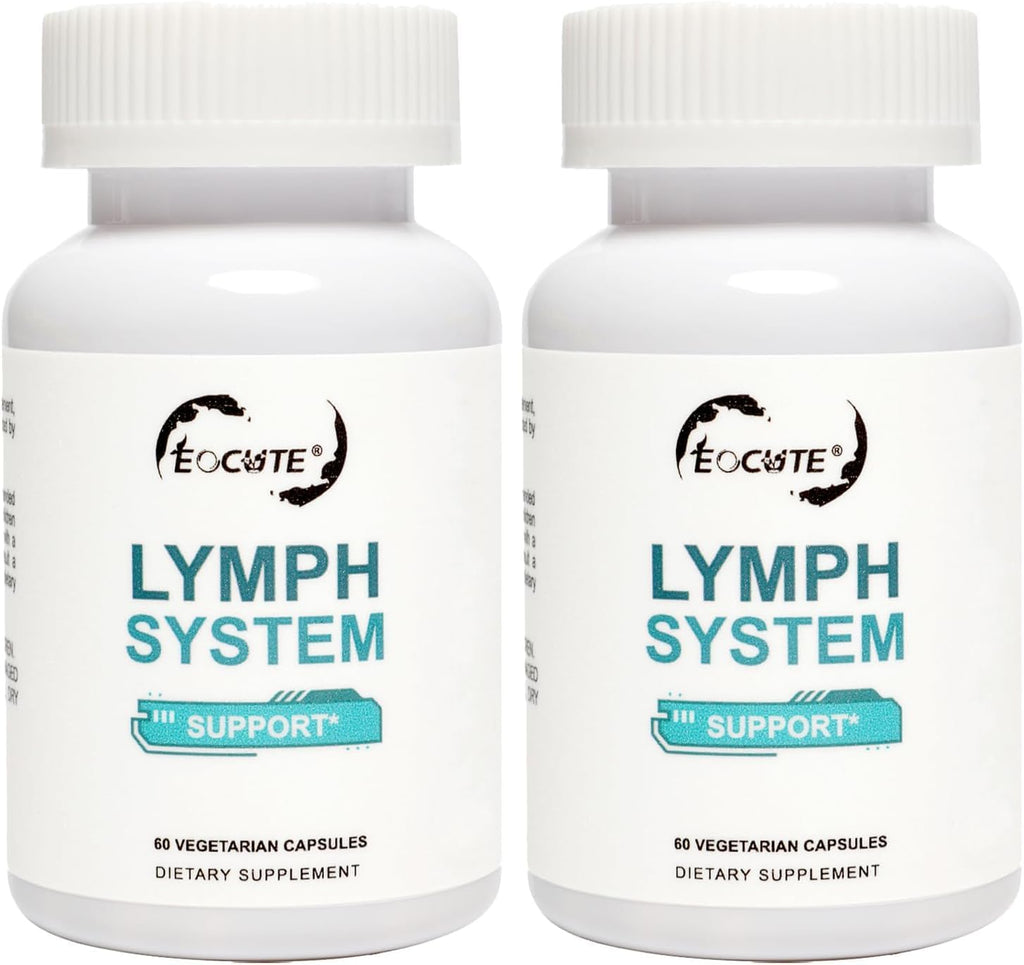 EOCUTE Lymph System Support Supplement – Lymphatic Drainage with Echinacea & Dandelion, 120 Count (2 Bottles) For Women & Men