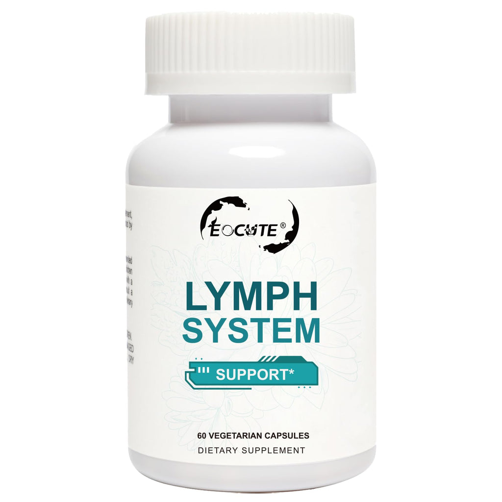 EOCUTE Lymph System Support Supplement with Dandelion Extract, Cleavers & Burdock Powder – 60 Count