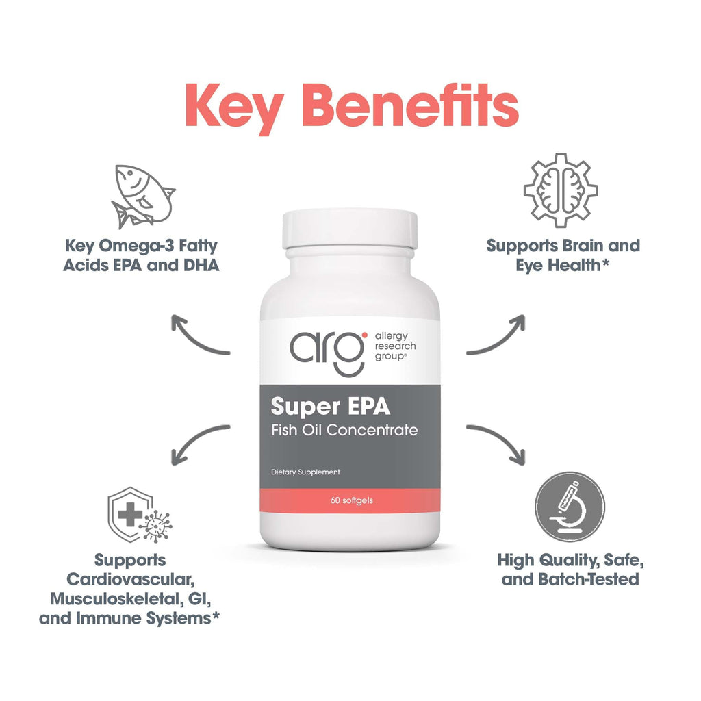 Allergy Research Group Super EPA - Omega-3 Fish Oil (EPA & DHA) | 60 Count
