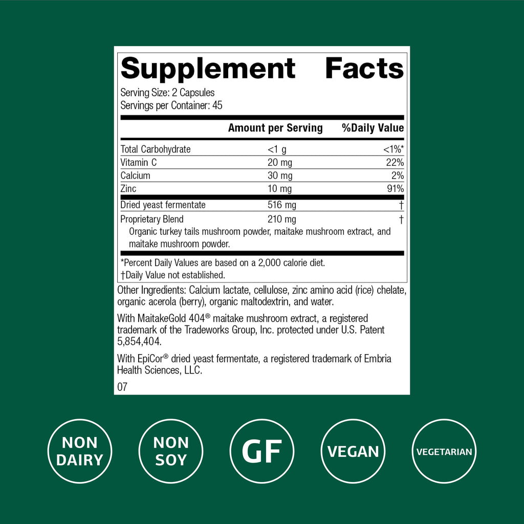 Epimune Complex by Standard Process – Vegan Immune Support with Maitake & Turkey Tail (90 Capsules)