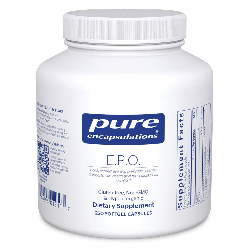 Pure Encapsulations E.P.O. (Evening Primrose Oil) – Hypoallergenic 9% GLA, 250 Softgels