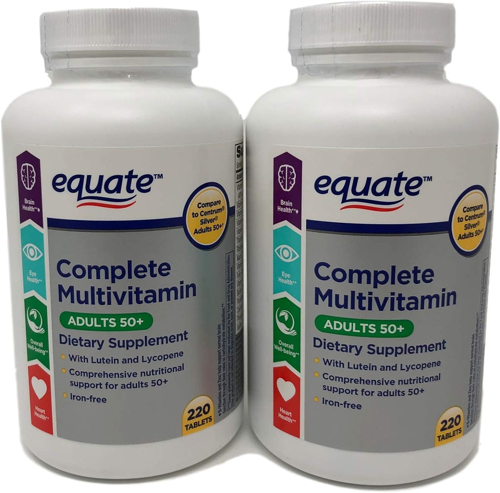 Equate 50+ One Daily Multivitamin – Compare to Centrum Silver (2-pack)