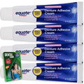 Equate Denture Adhesive Cream 2.4 oz (68 g) 4-Pack + Vital Volumes Tips Card Bundle