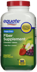 Equate Fiber Supplement - 90 Chewable Tablets (Compare to Fiber Choice)