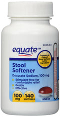 Equate Stool Softener 100 mg - 140 Capsules | Compare to Colace