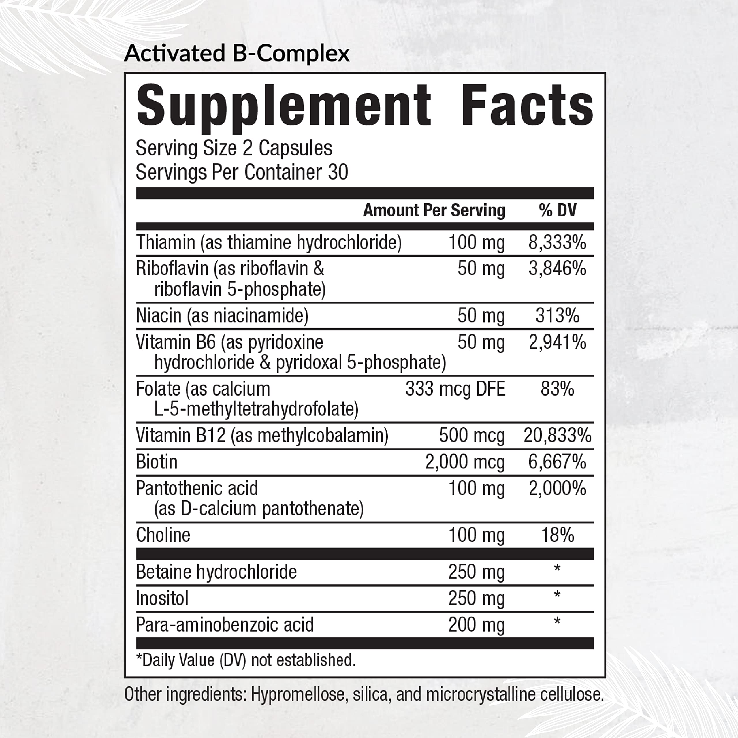 Equilife Activated B Complex – Energy, Hair, Skin, Nails Support | Gluten Free & Vegan