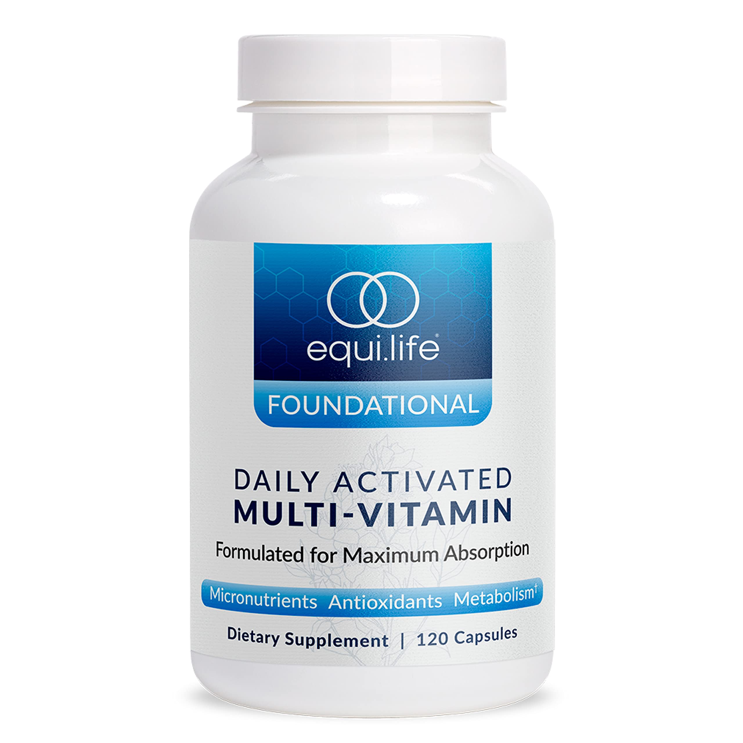 Equilife Daily Activated Multivitamin - 21 Nutrients, 120 Capsules