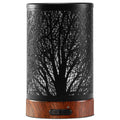 EQUSUPRO 150ml Essential Oil Diffuser – Black Metal, Auto Shut-Off, 7-Color LED