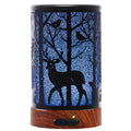 EQUSUPRO 150ml Metal Essential Oil Diffuser – Ultrasonic Cool Mist, Auto Shut-Off, 7-Color LED, Deer Pattern
