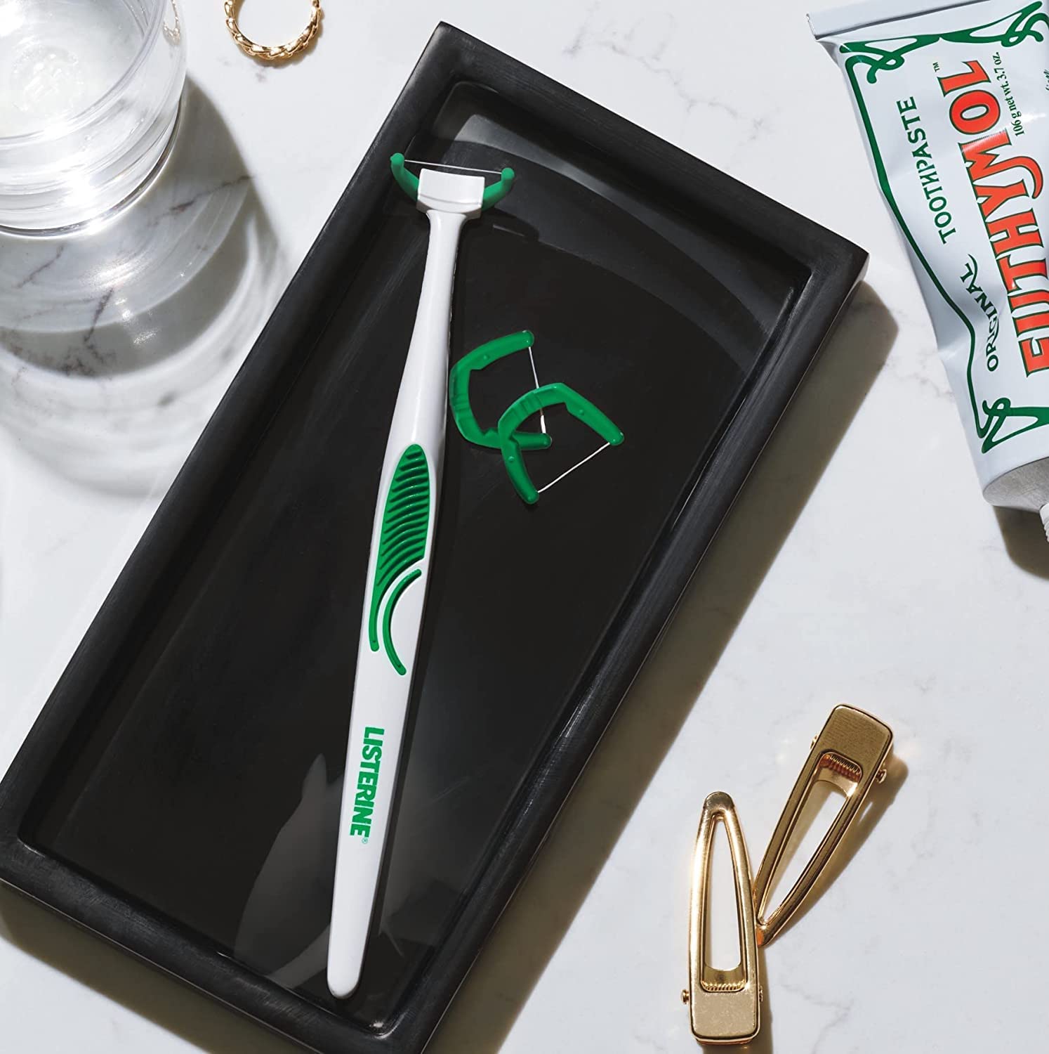 Ultra Clean Access Flosser for Hard-to-Reach Areas | Mint Flosser Handle with 28 Refills