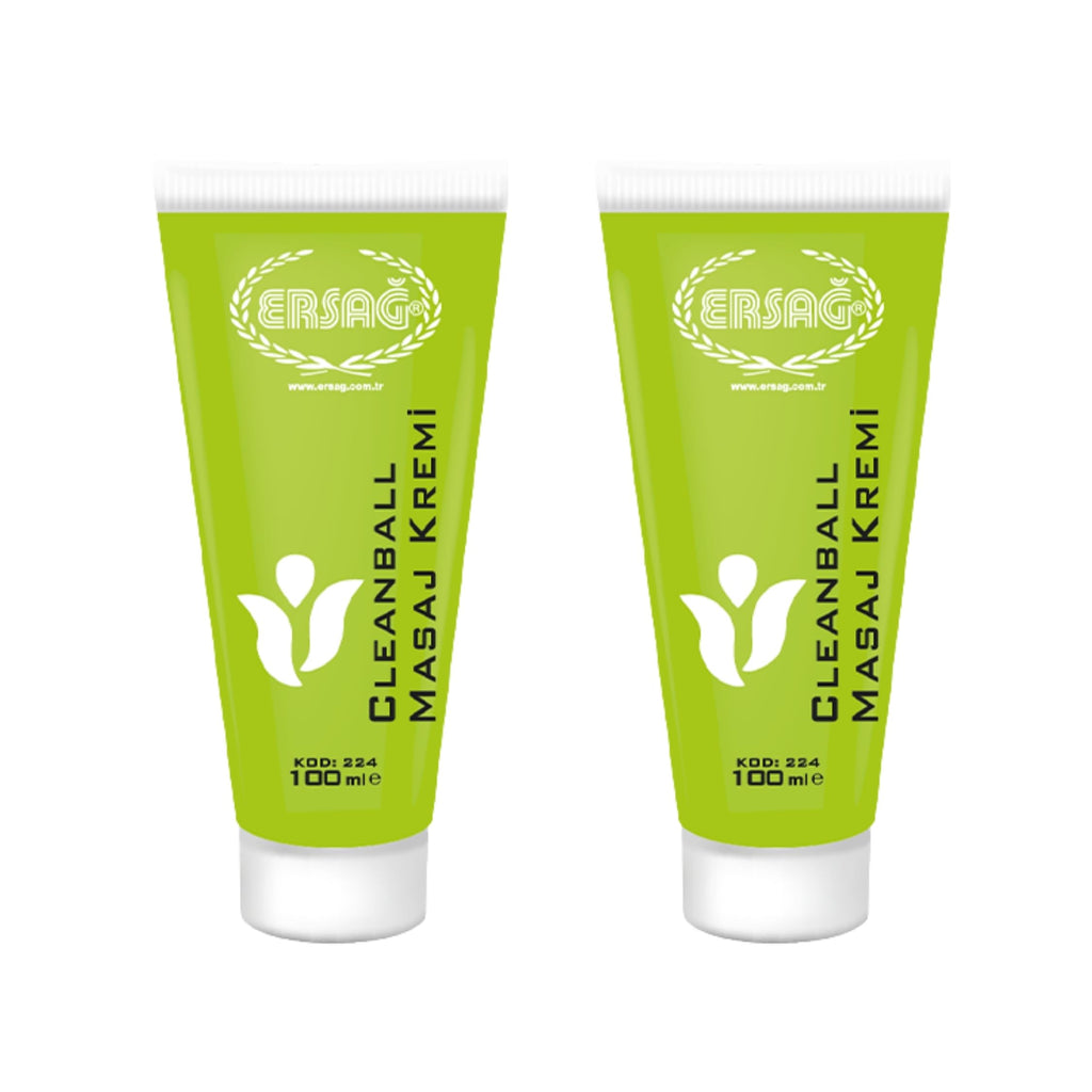 Ersay Clean Ball Massage Cream – Headache Relief, Aloe Vera, 3.5oz (2 Pack)