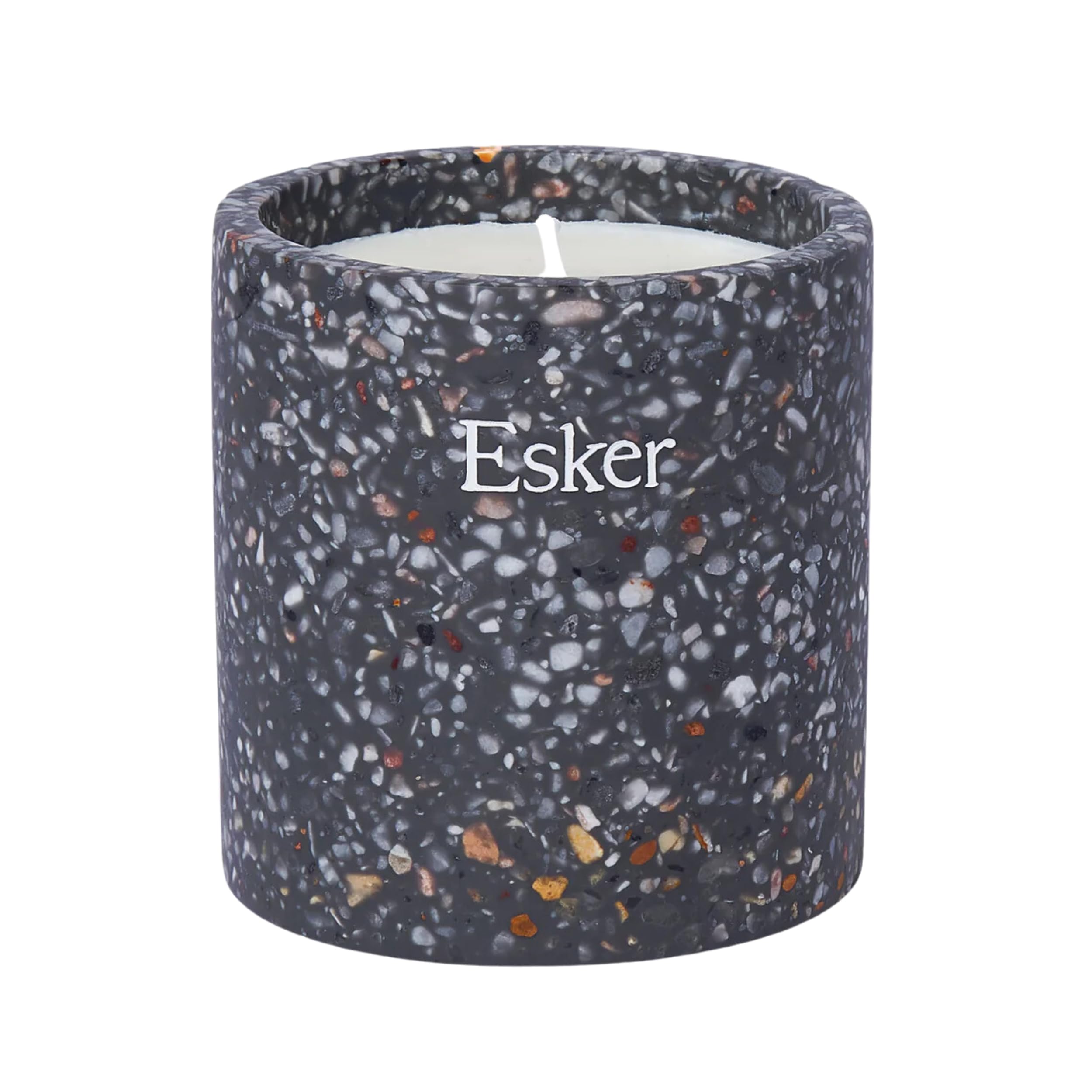 ESKER Travertine Plantable Candle – Hand-Poured Soy Wax & Reusable Ceramic Planter