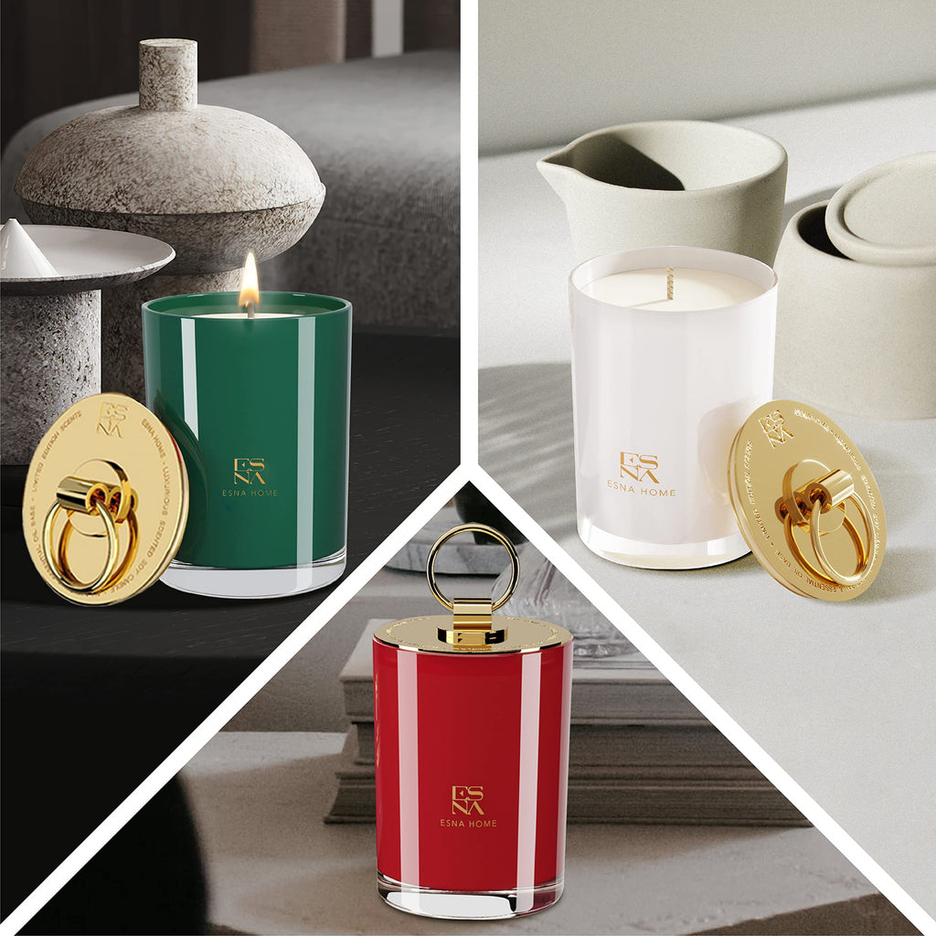 ESNA HOME Trio Gift Set — 3 Premium All-Natural Soy Candles for Home & Gifting