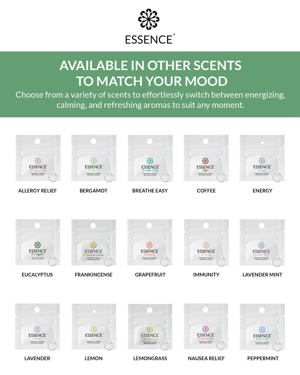 Essence Wearable Aromatherapy Nasal Diffuser | Bergamot Nose Ring Inhaler | Made in USA