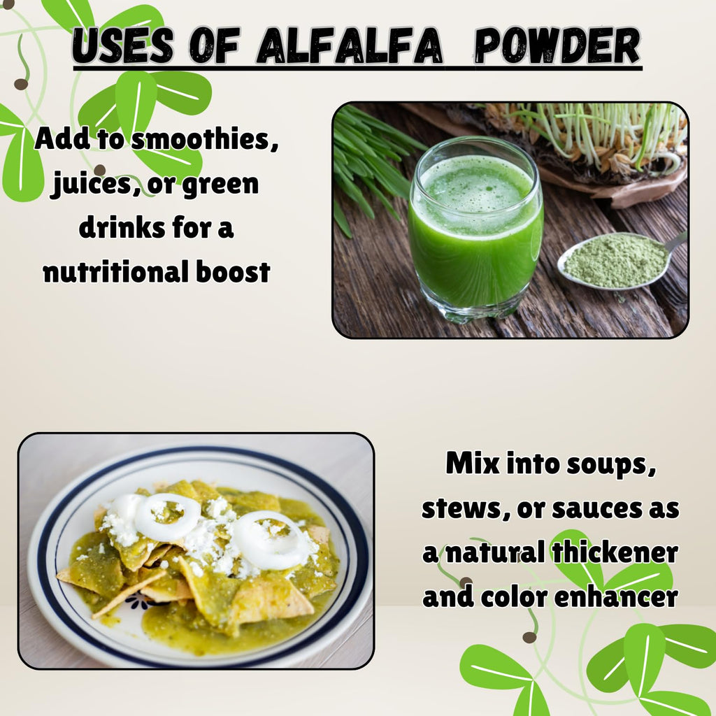 Essencea Alfalfa Powder 2 lb | Gluten Free, Non-GMO, Vegan | 32 oz