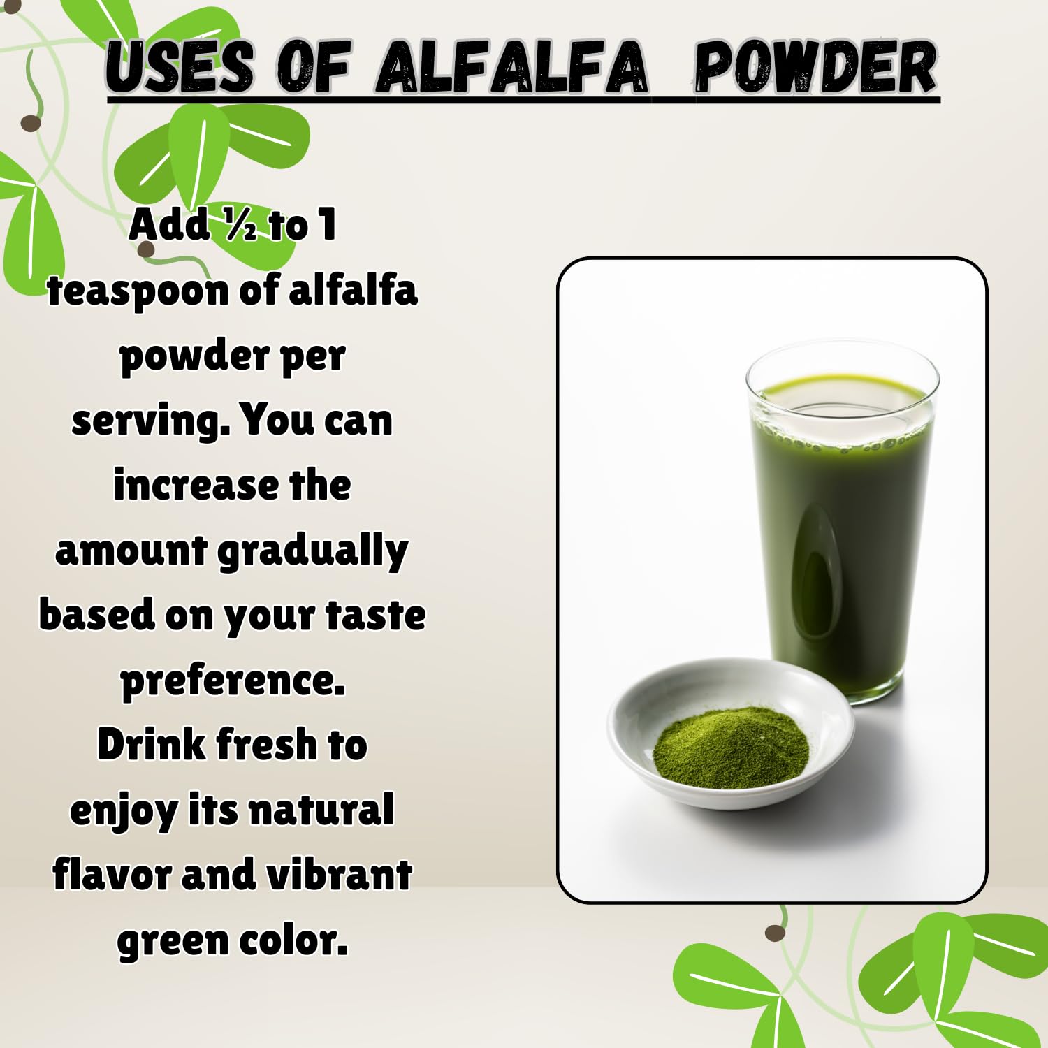 Essencea Alfalfa Powder 2 lb | Gluten Free, Non-GMO, Vegan | 32 oz