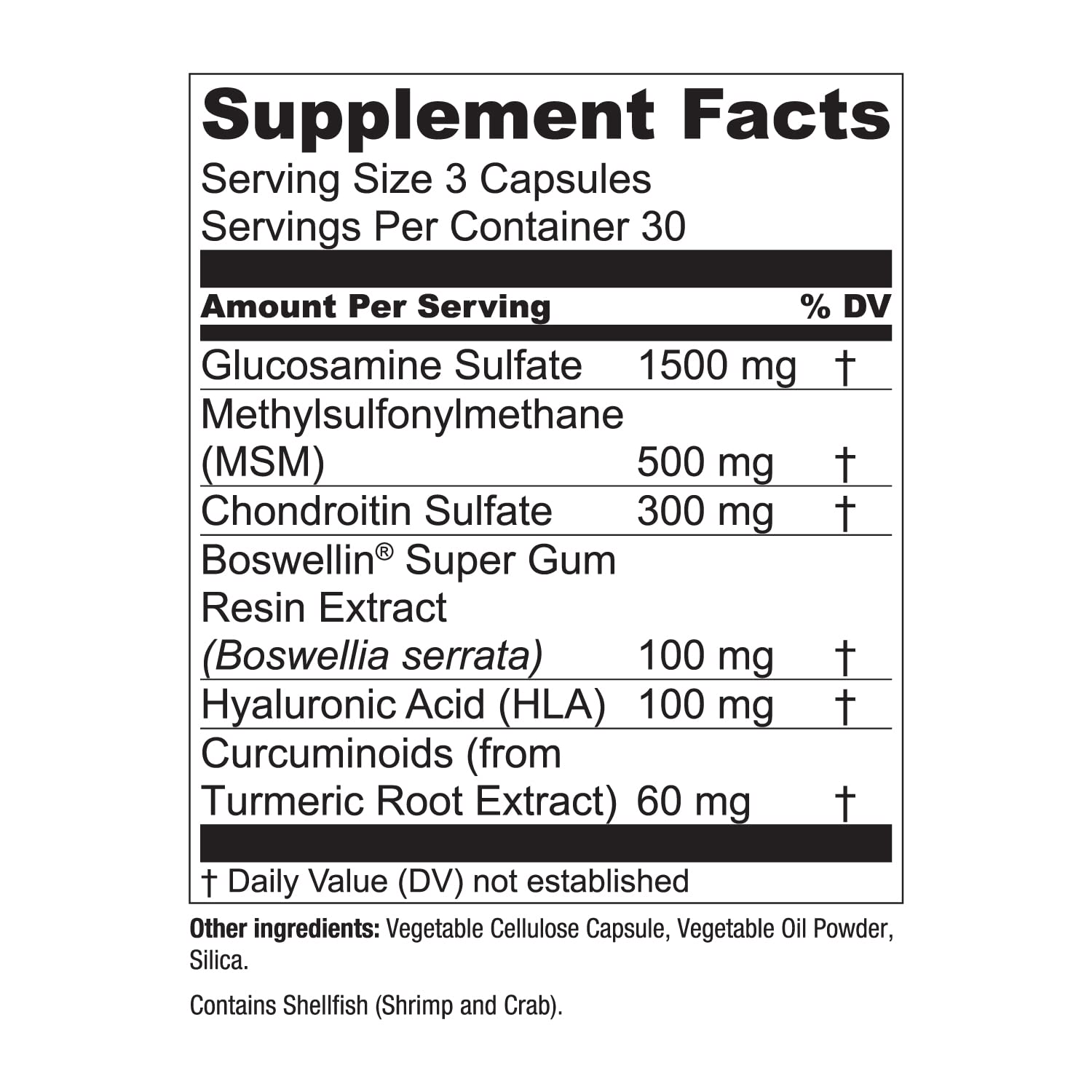 Essential Elements Glucosamine Chondroitin MSM Boswellia – Joint Support, 90 Capsules