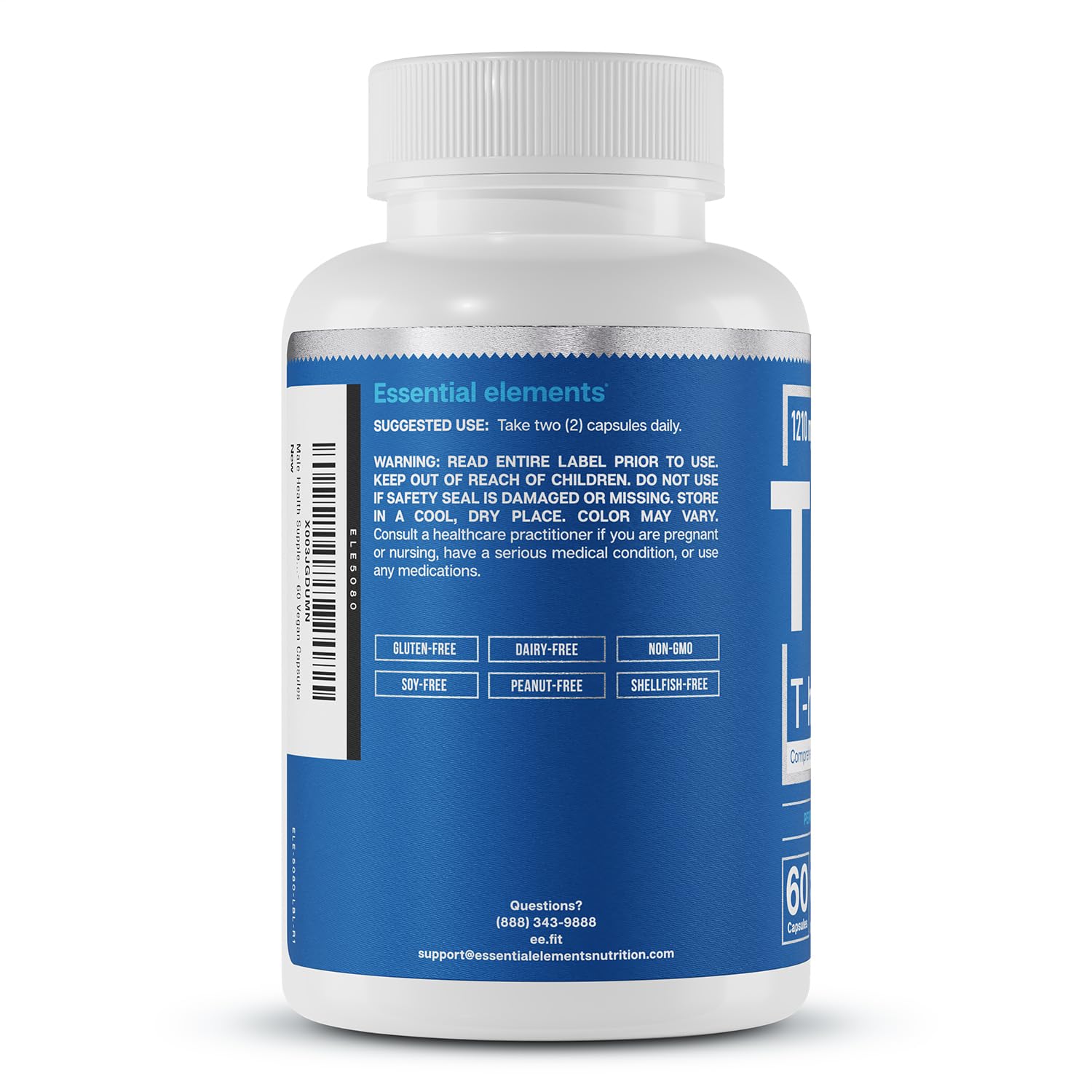 Essential Elements T-Hero 60 Vegan Capsules (3-Pack) – Male Health, Muscle Support & T-Health