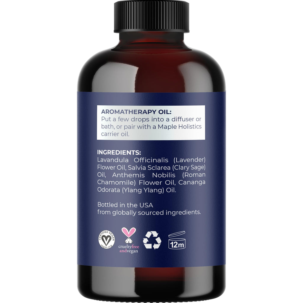 Sleep Essential Oil Blend for Diffusers – Dream Essential Oil for Nighttime Aromatherapy (4oz) with Lavender, Ylang-Ylang, Clary Sage & Roman Chamomile