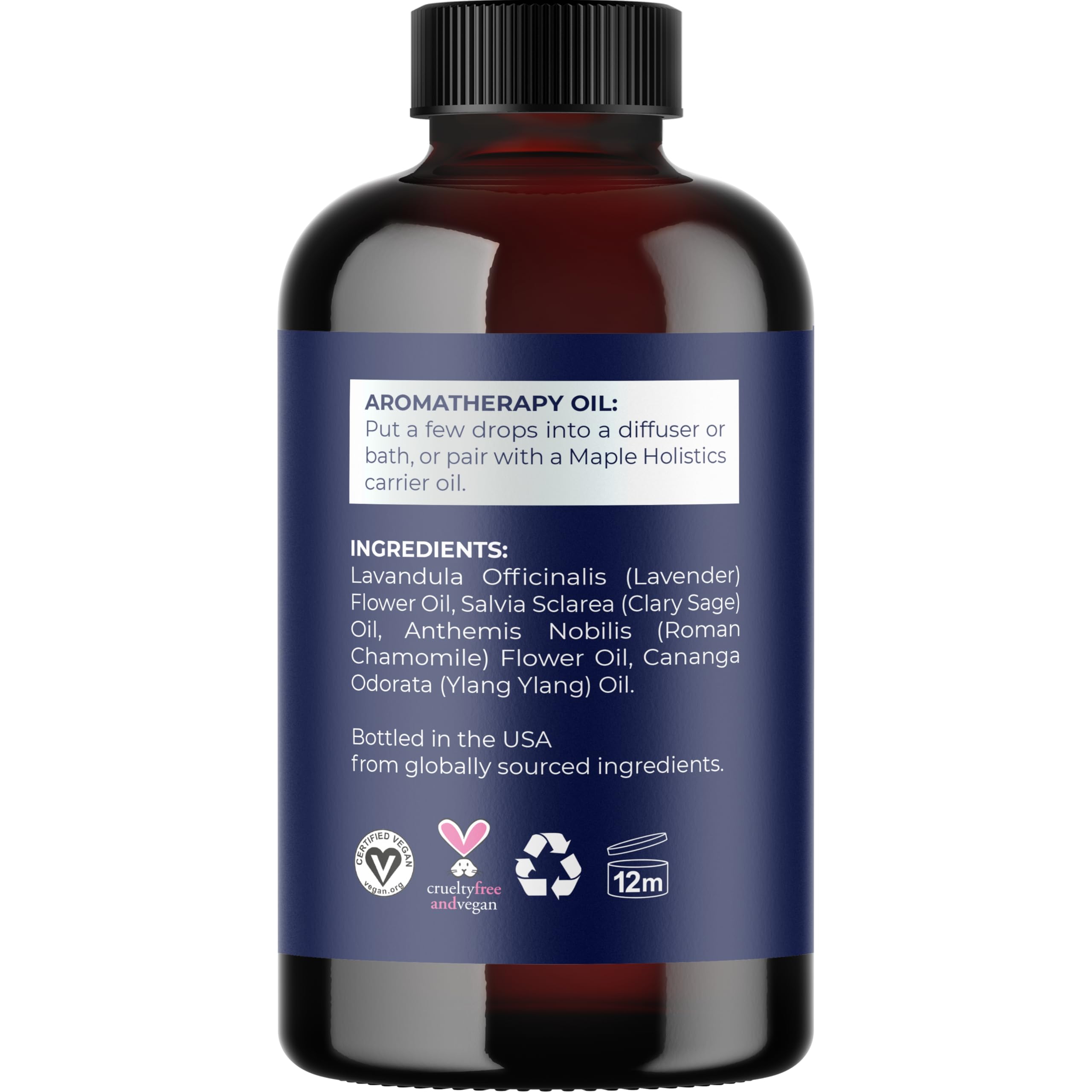 Sleep Essential Oil Blend for Diffusers – Dream Essential Oil for Nighttime Aromatherapy (4oz) with Lavender, Ylang-Ylang, Clary Sage & Roman Chamomile