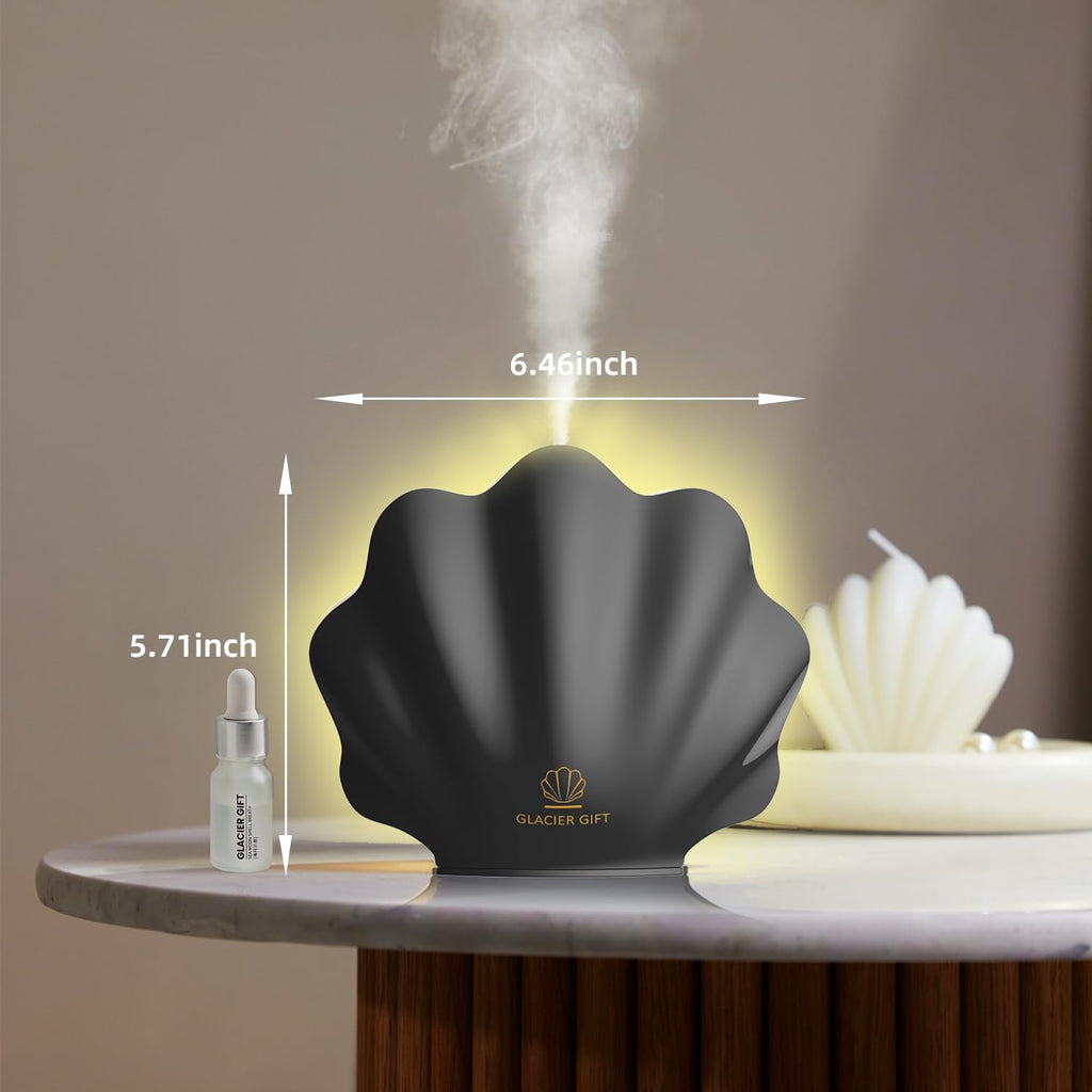 Essential Oil Diffuser 260ML Black Shell with Remote Control | Humidifier, 7-Color LED Night Light for Bedroom & Home Relaxation