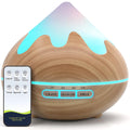 Essential Oil Diffuser 500ML Ultrasonic Large Diffuser with Remote, 14 Color LED, 2 Mist Modes (Brown)