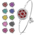 Essential Oil Diffuser Bracelet Aromatherapy Locket – Adjustable 316L Stainless Steel Heart | 10 Refill Pads