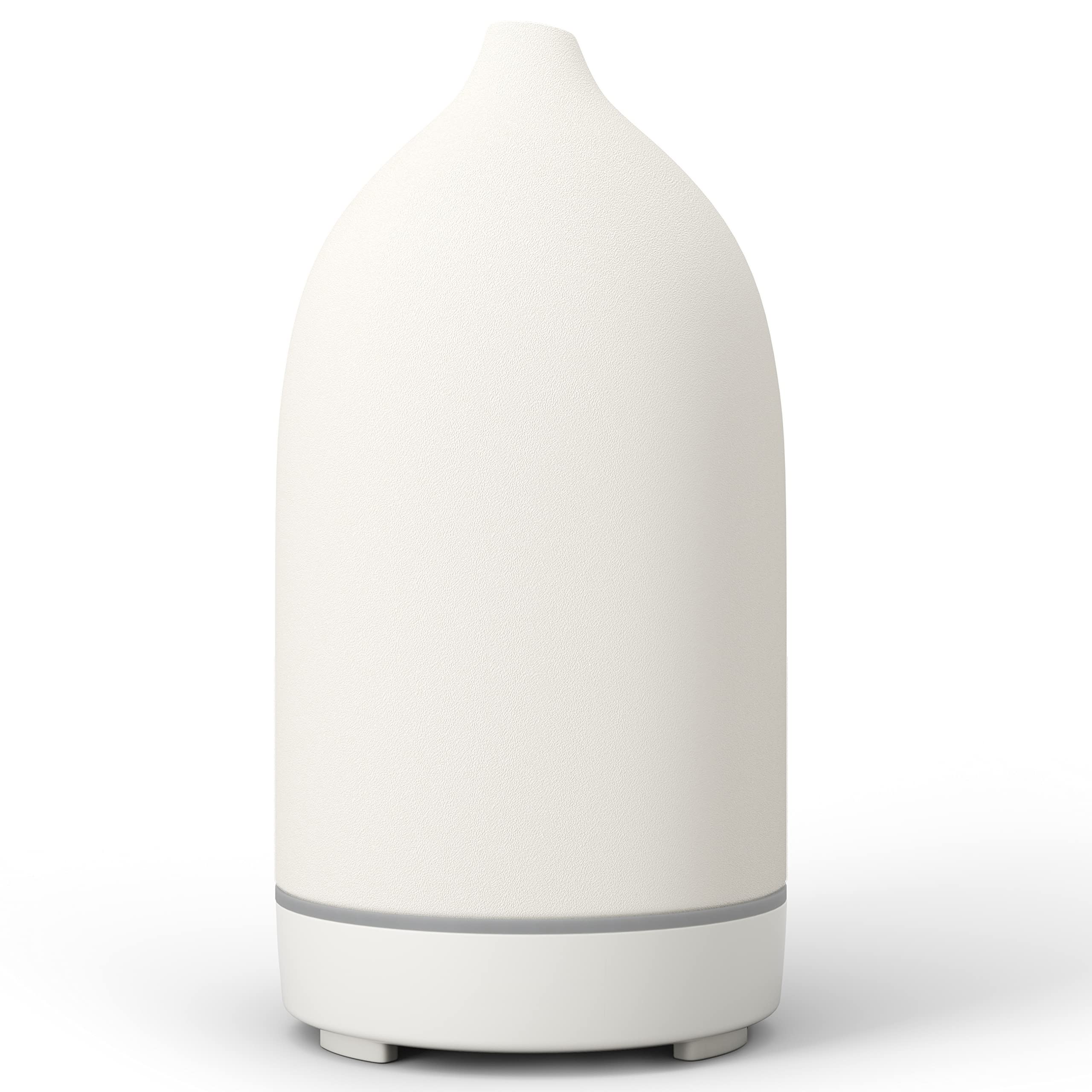 Handmade Ceramic Essential Oil Diffuser – Auto-Off, 9-Color Night Light