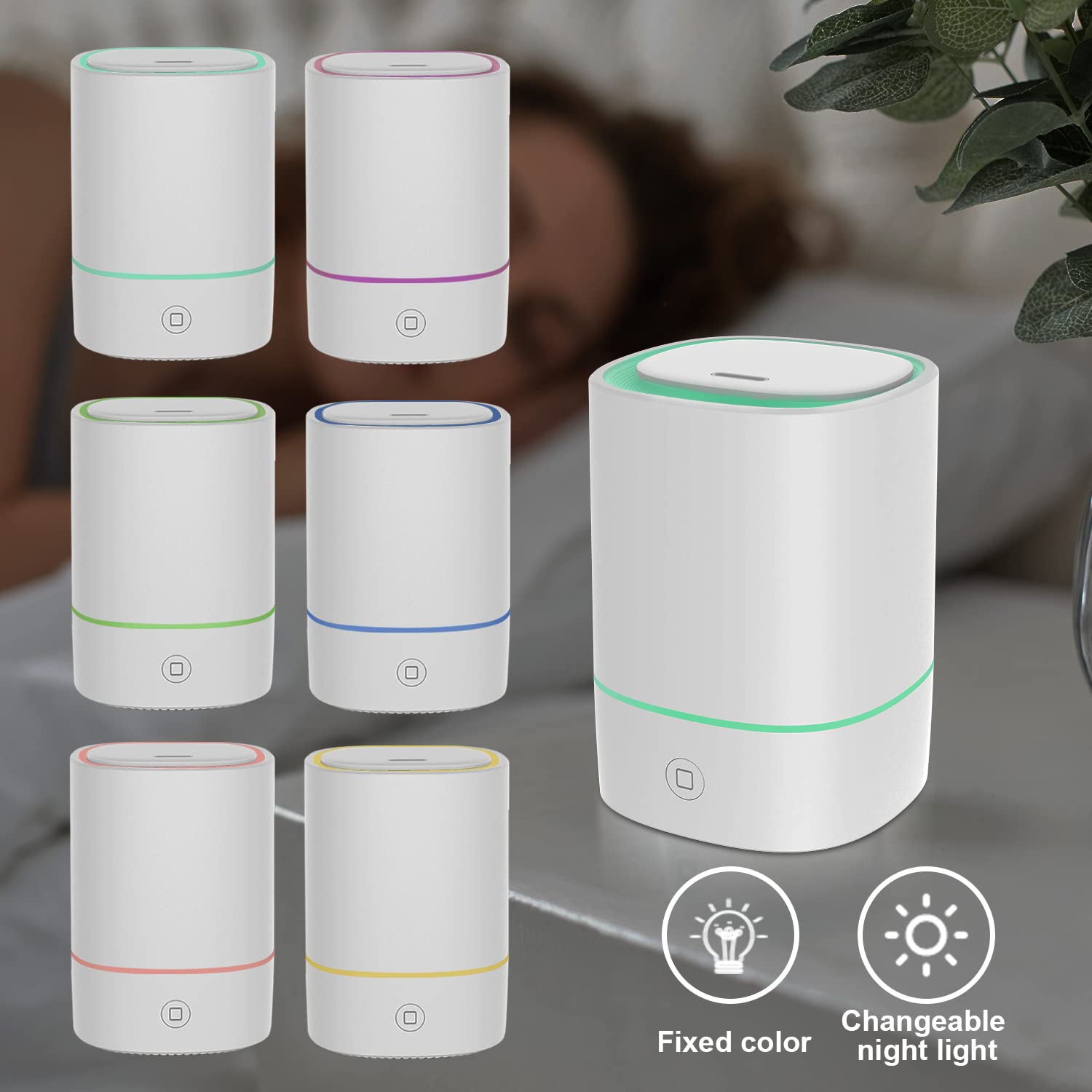 Essential Oil Diffuser USB 150ml Ultrasonic Humidifier with 7-Color LED