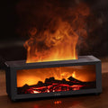 Essential Oil Diffuser Fireplace Flame – 7-Color LED, 150ml, Remote, Quiet Humidifier for Bedroom & Home Office | Fireplace Black