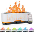 Essential Oil Diffuser Flame Air 200ml, 2 Mist Modes, 4 Timers, Auto-Off (White)
