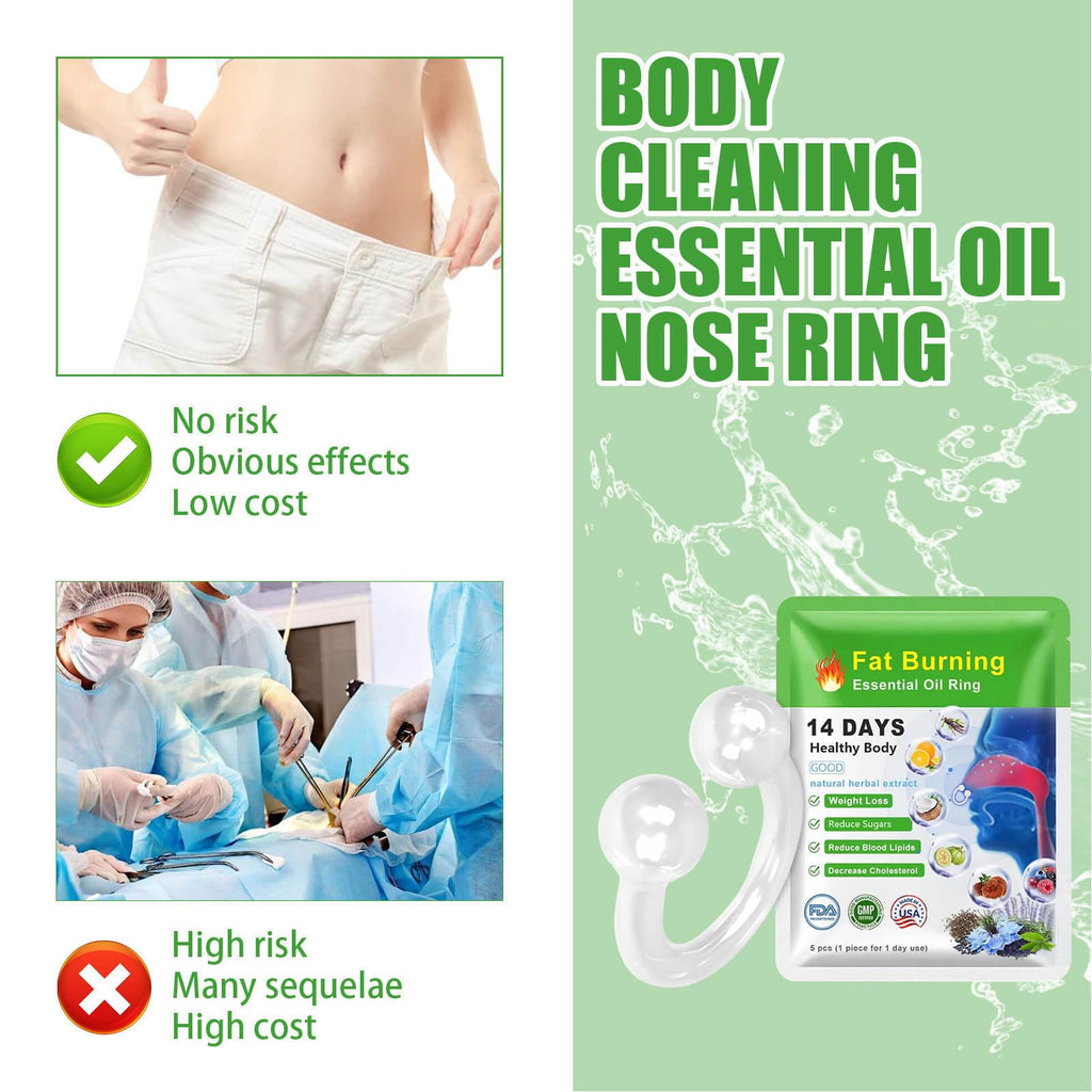 Essential Oil Nose Rings - 5pc Diffuser Ring Set | Superslimtm Slimming & Detoxifying