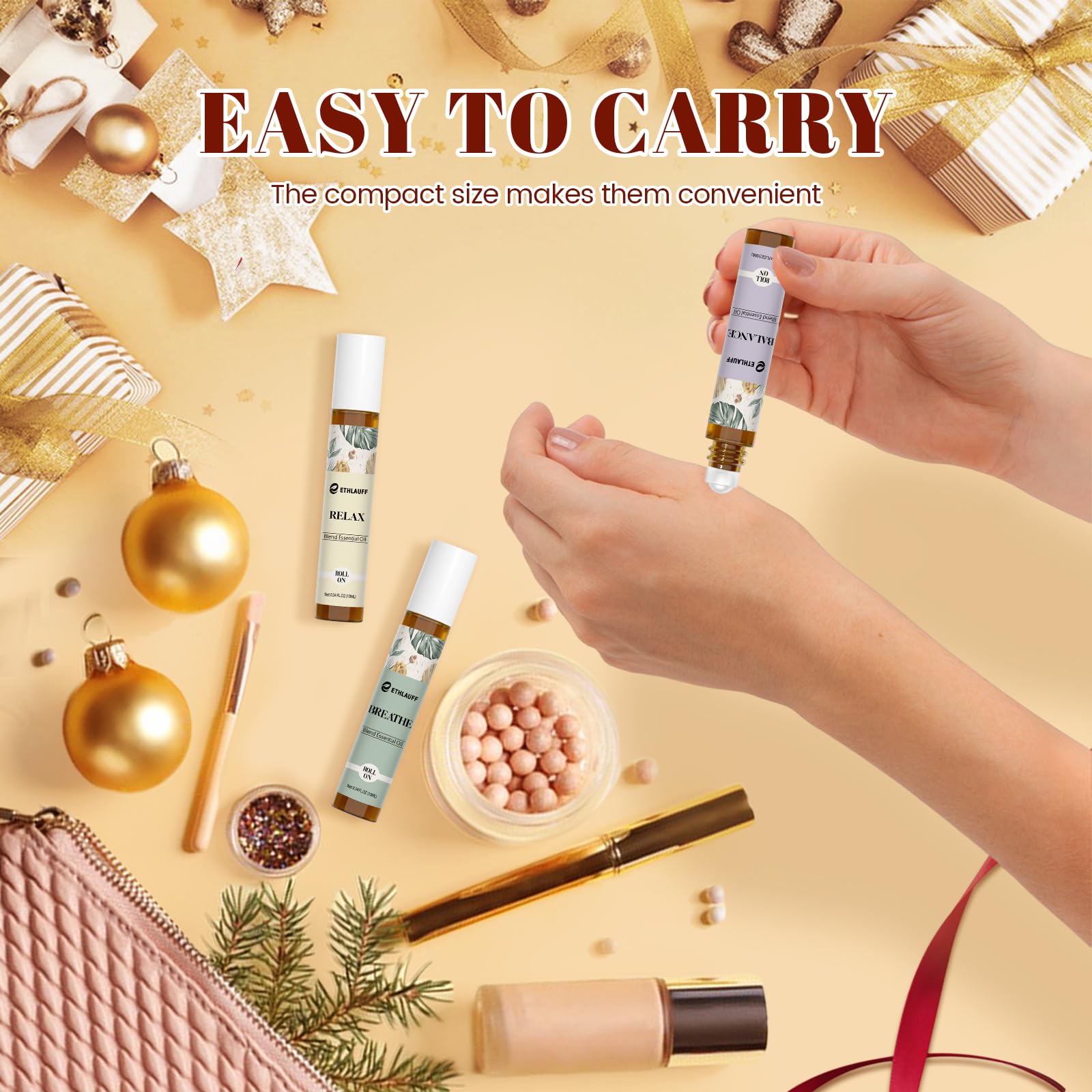 Essential Oils Roll On Set 6 Pack – Relax, Sleep, Balance, Breathe, Focus, Happiness
