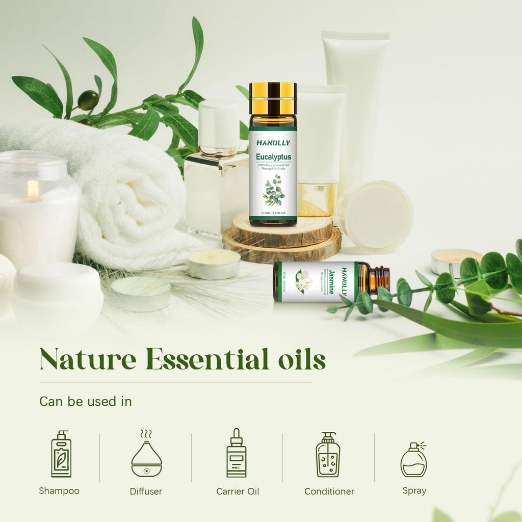 Essential Oils Set - 24x5ml Premium Aromatherapy Kit for Diffuser & Skincare