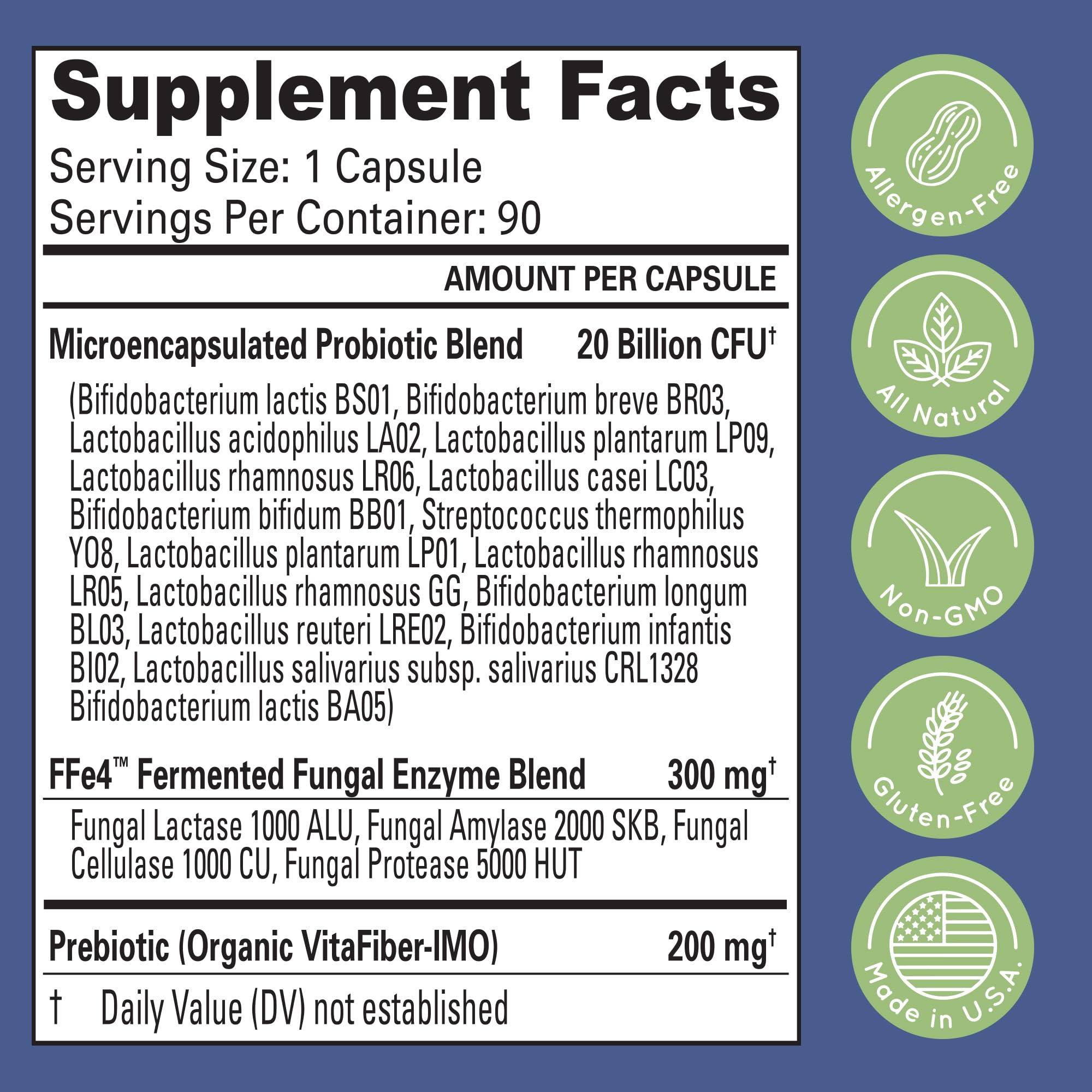 Essential Source TriActive Biotics Advanced Care - 20 Billion CFU Microencapsulated Probiotics, 90 Capsules