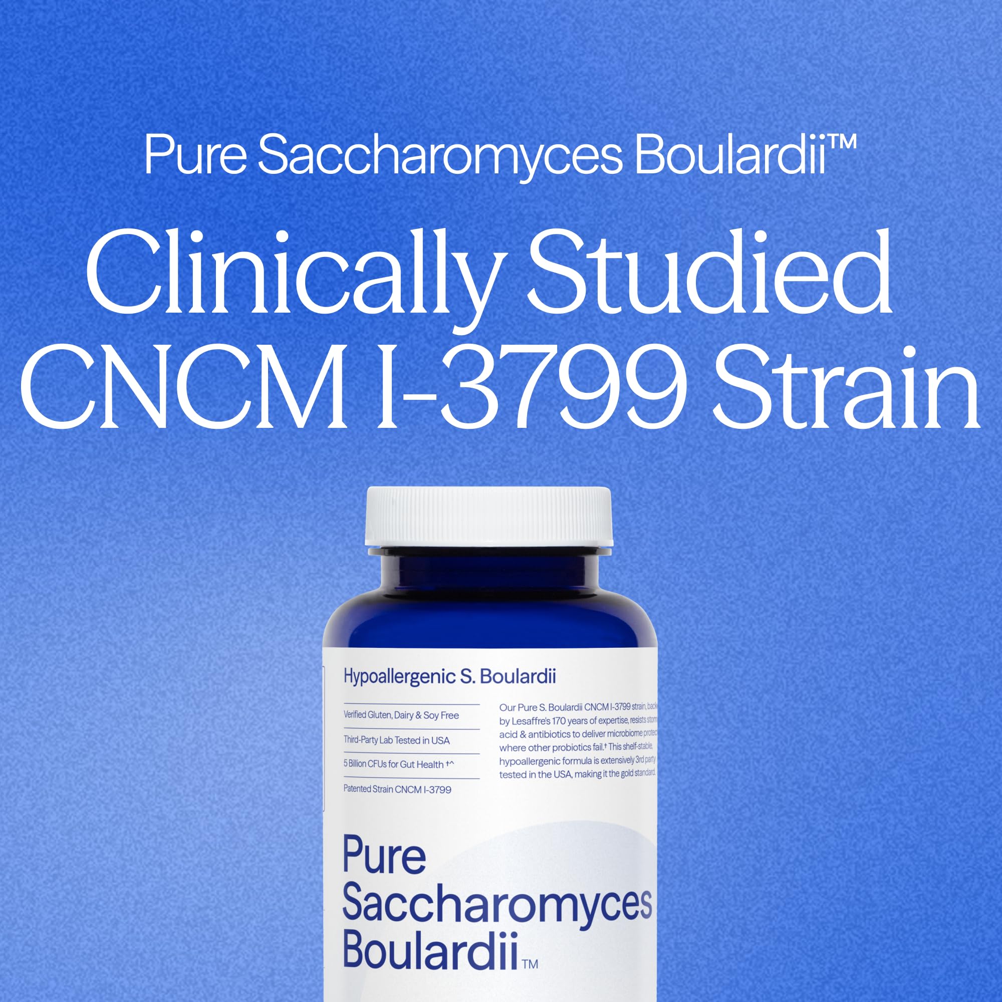 Saccharomyces Boulardii Probiotics 5B CFUs - Non-GMO, Gluten Free (60 Capsules)
