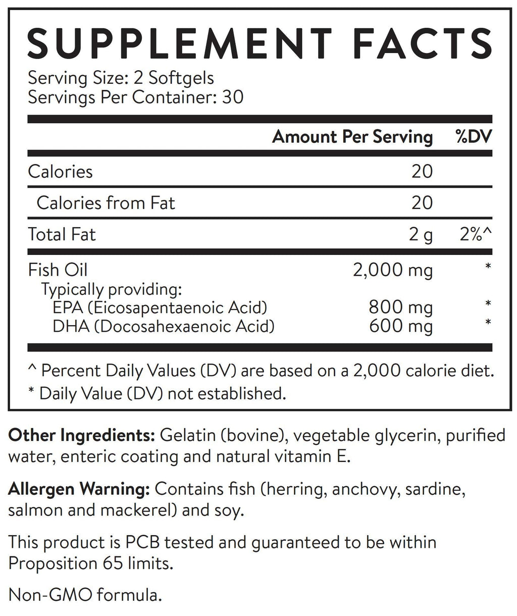 Essential Stacks Smart Omega 3 – Burpless Enteric 1400mg EPA/DHA (60 Caps)