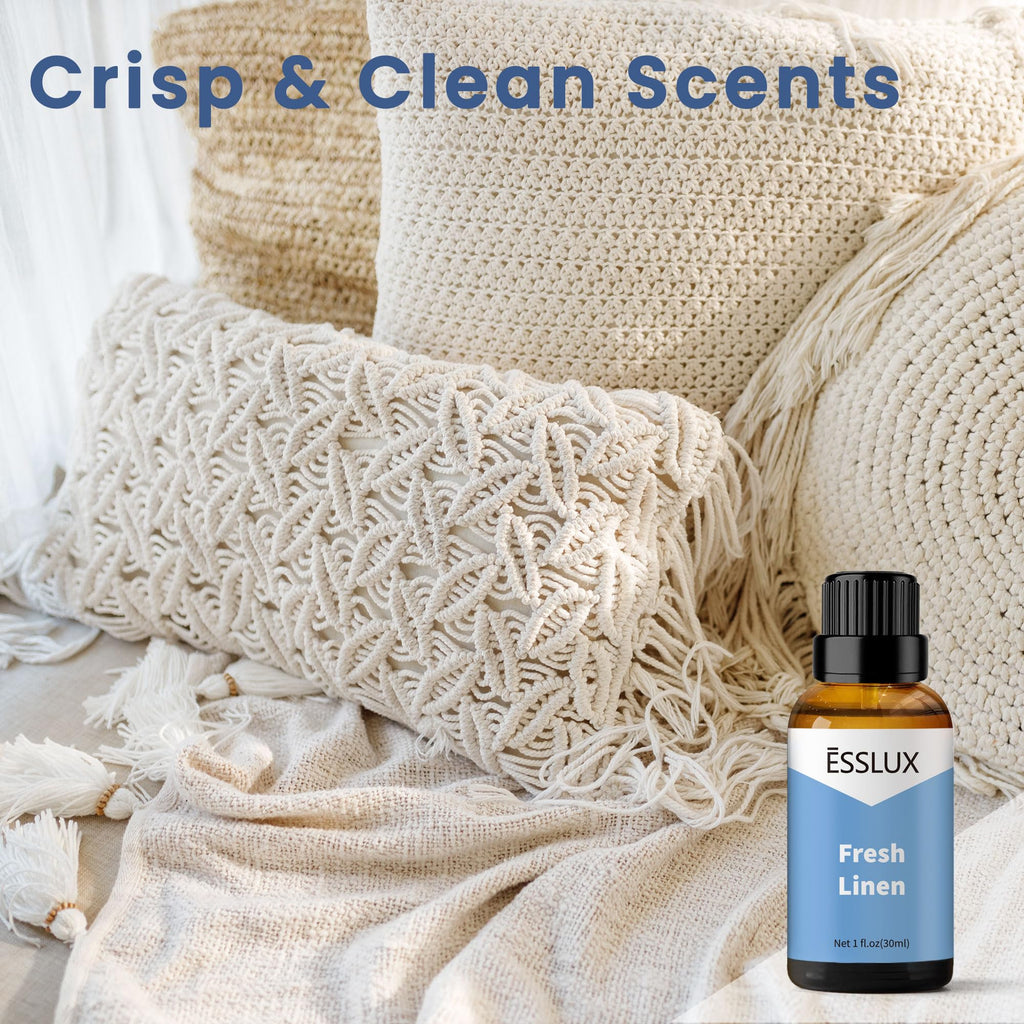 Fresh Linen Fragrance Oil - ESSLUX Aromatherapy 30ml | Diffuser, Soap & Candle Making