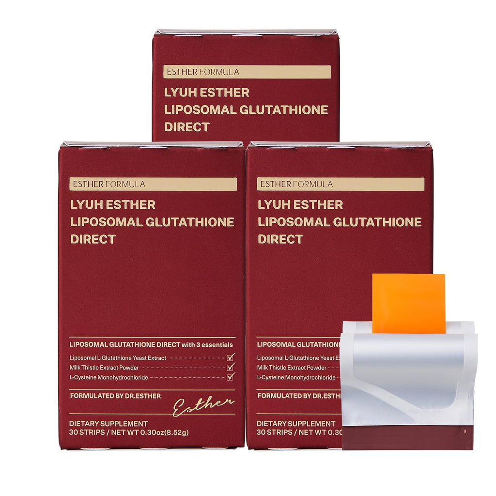 ESTHER FORMULA Liposomal Glutathione Strips 284mg×90 – Enhanced Absorption, Antioxidant Support, Made in USA