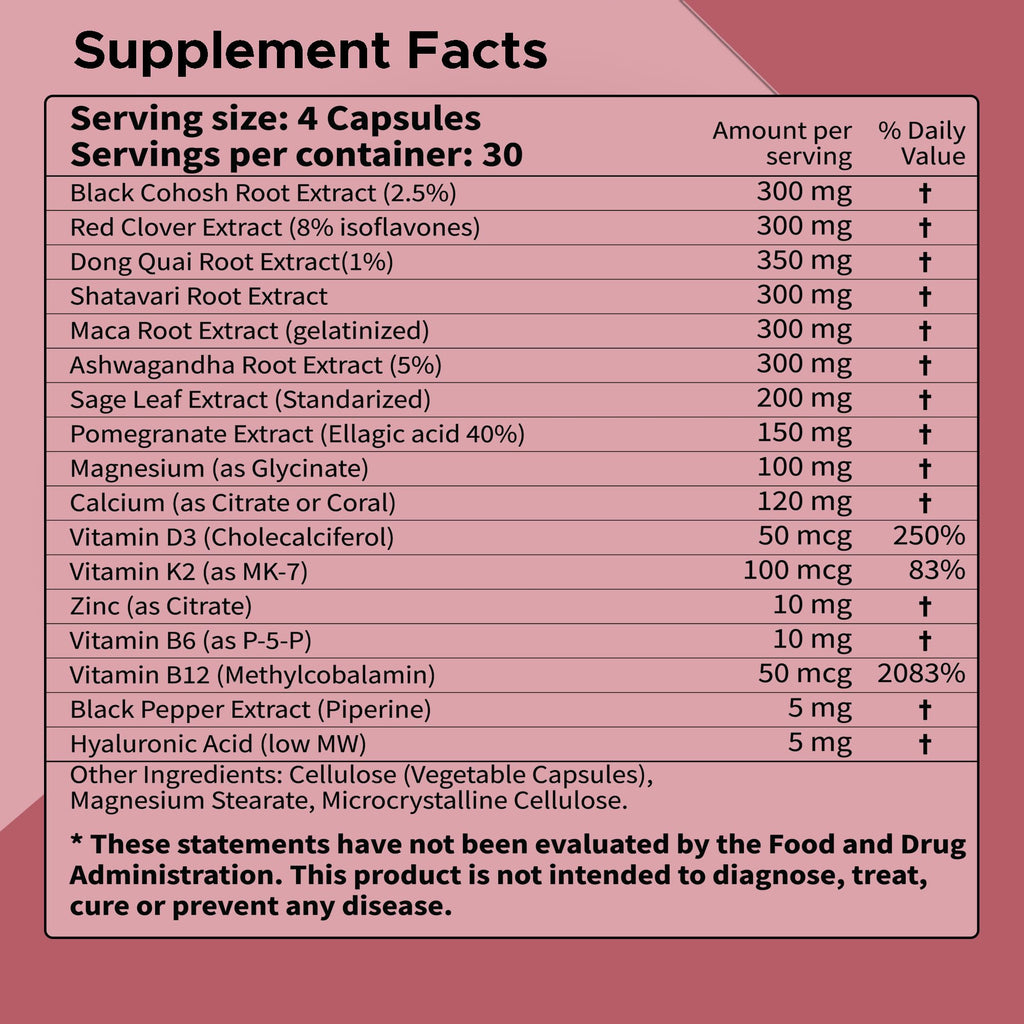 FIRSTORGANIC EstroEase Balance+ 2450mg – 17-in-1 Plant-Based Women’s Hormonal Balance