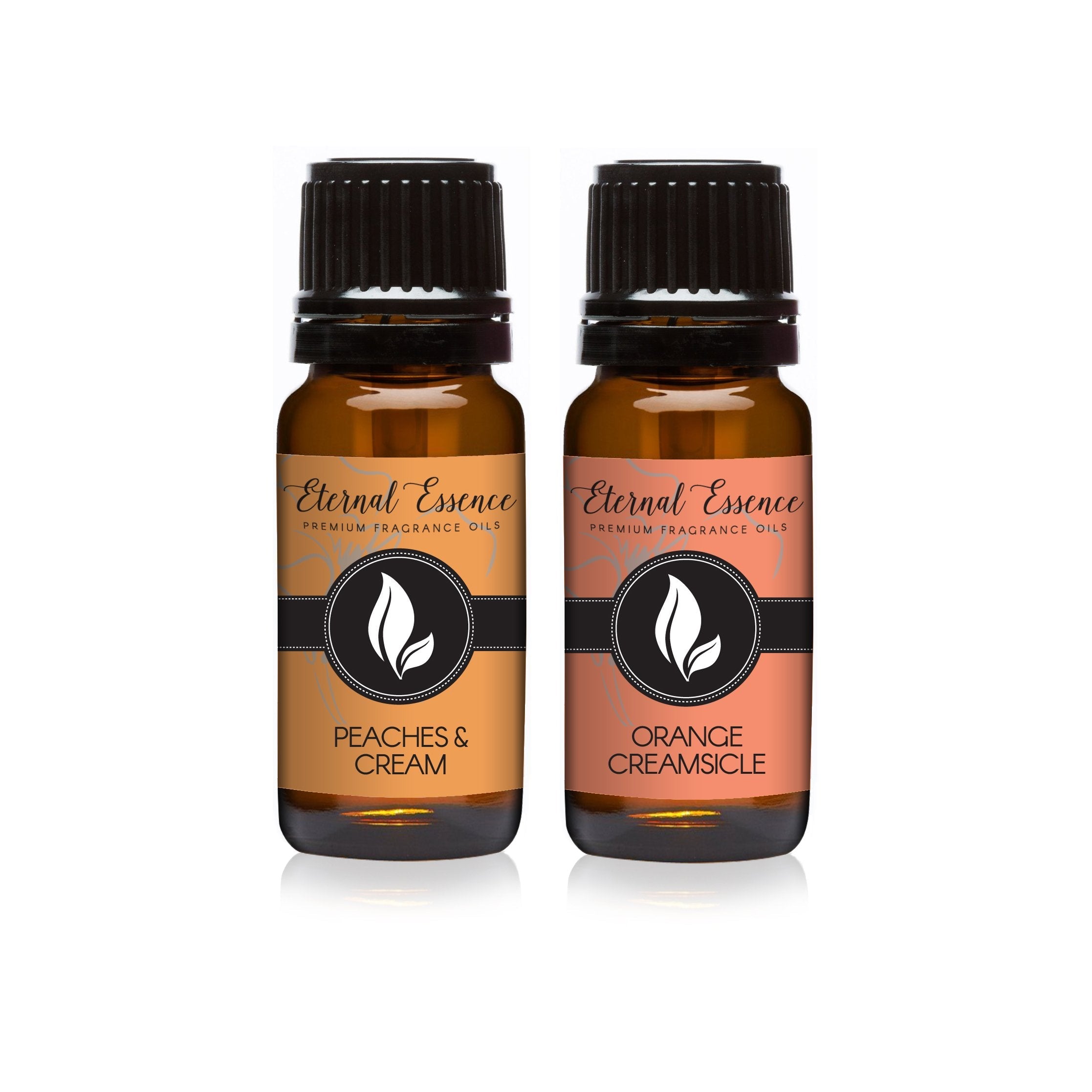 Eternal Essence Oils 2 Pack 10ml Premium Fragrance Oils - Peaches & Cream & Orange Creamsicle