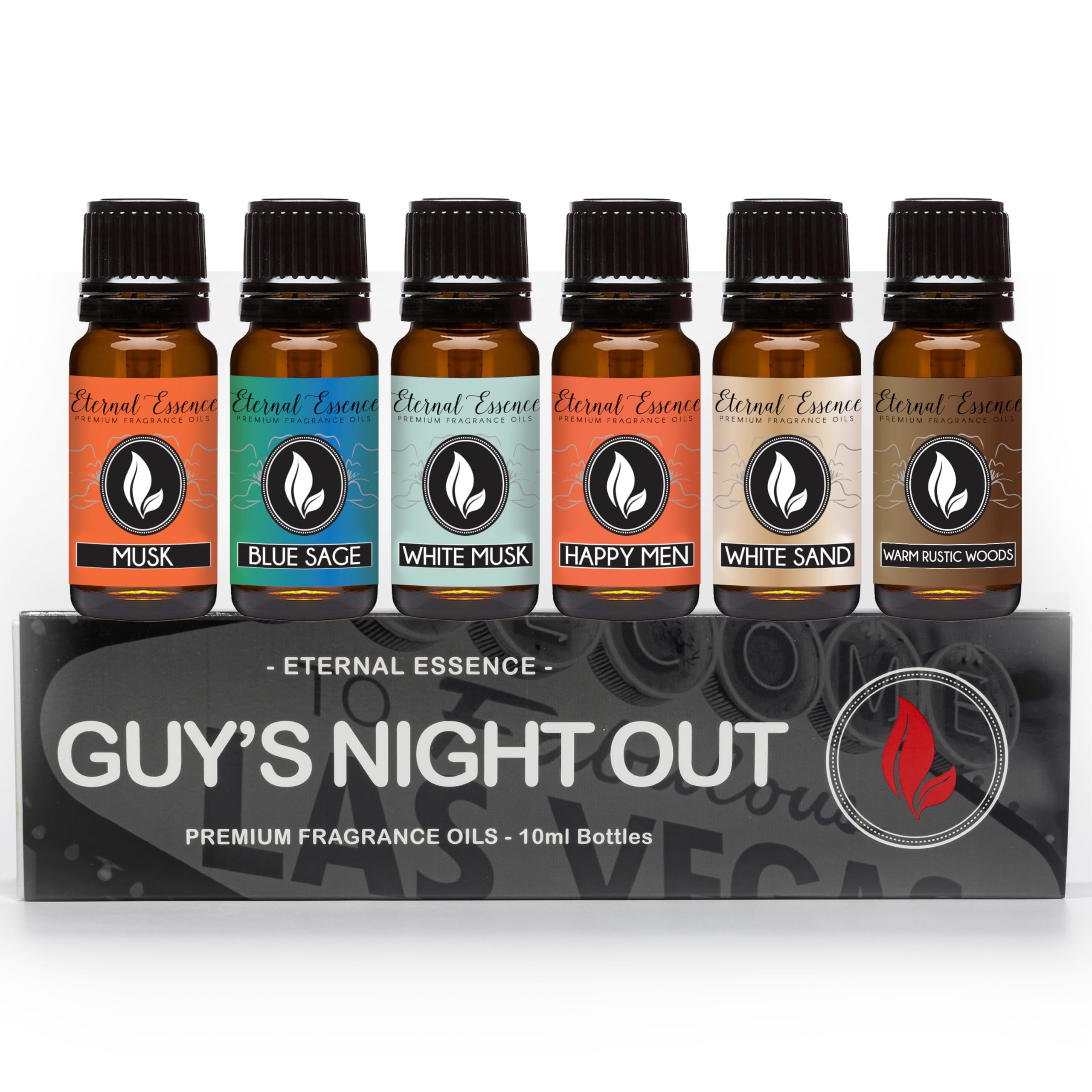 Eternal Essence Oils Guy's Night Out – 6 Premium Fragrance Oils (10ml each)