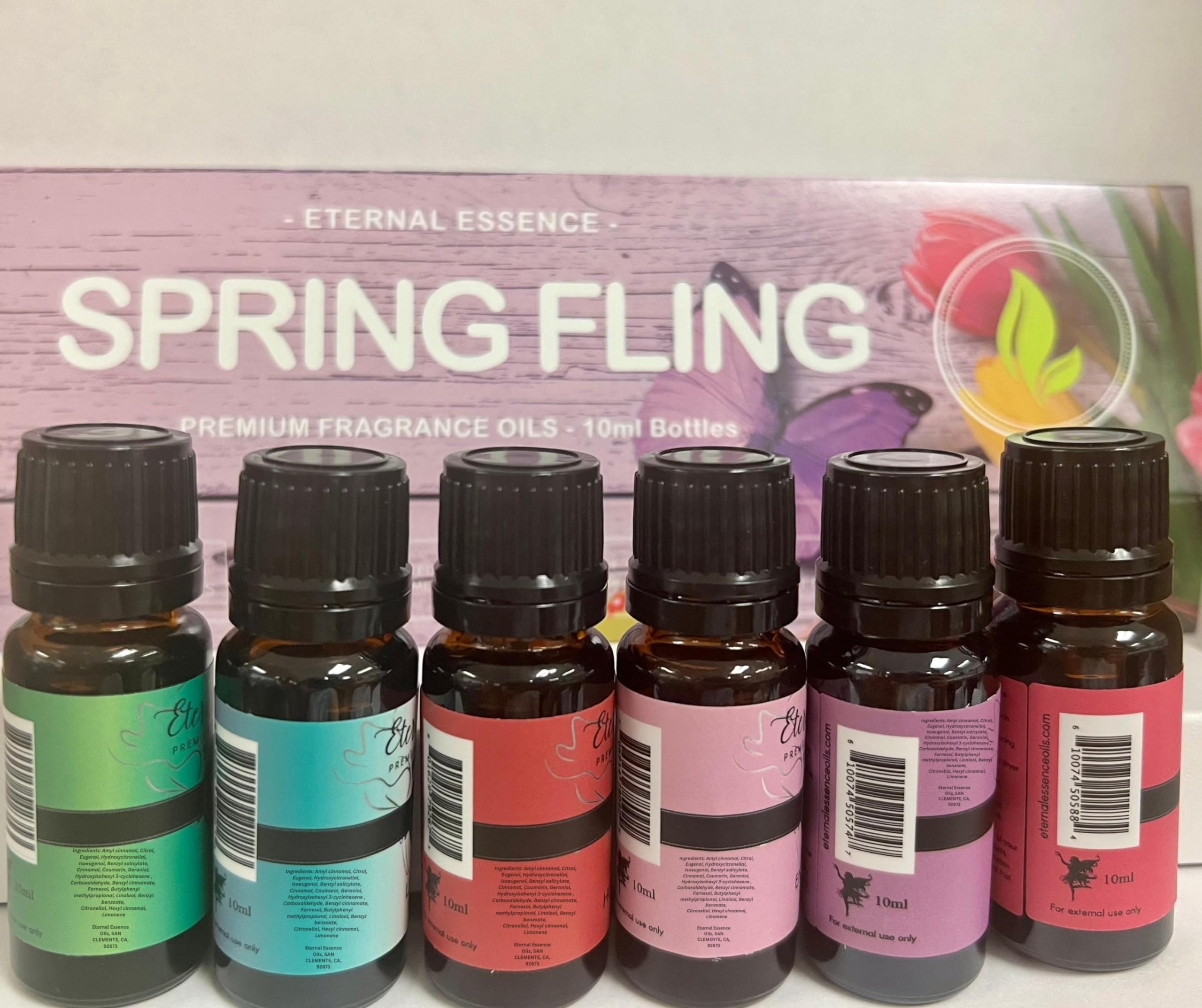 Eternal Essence Oils Spring Fling Set - 6 Premium Fragrance Oils (10ml Each)