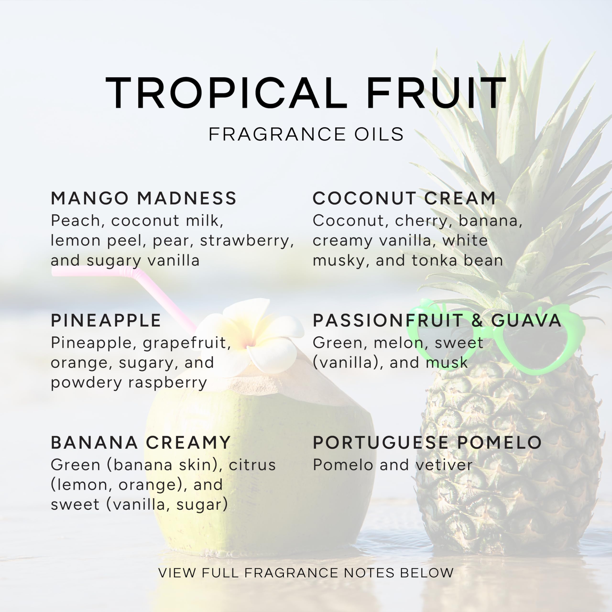 Eternal Essence Oils Tropical Fruit Set – 6 Premium 10ml Fragrance Oils