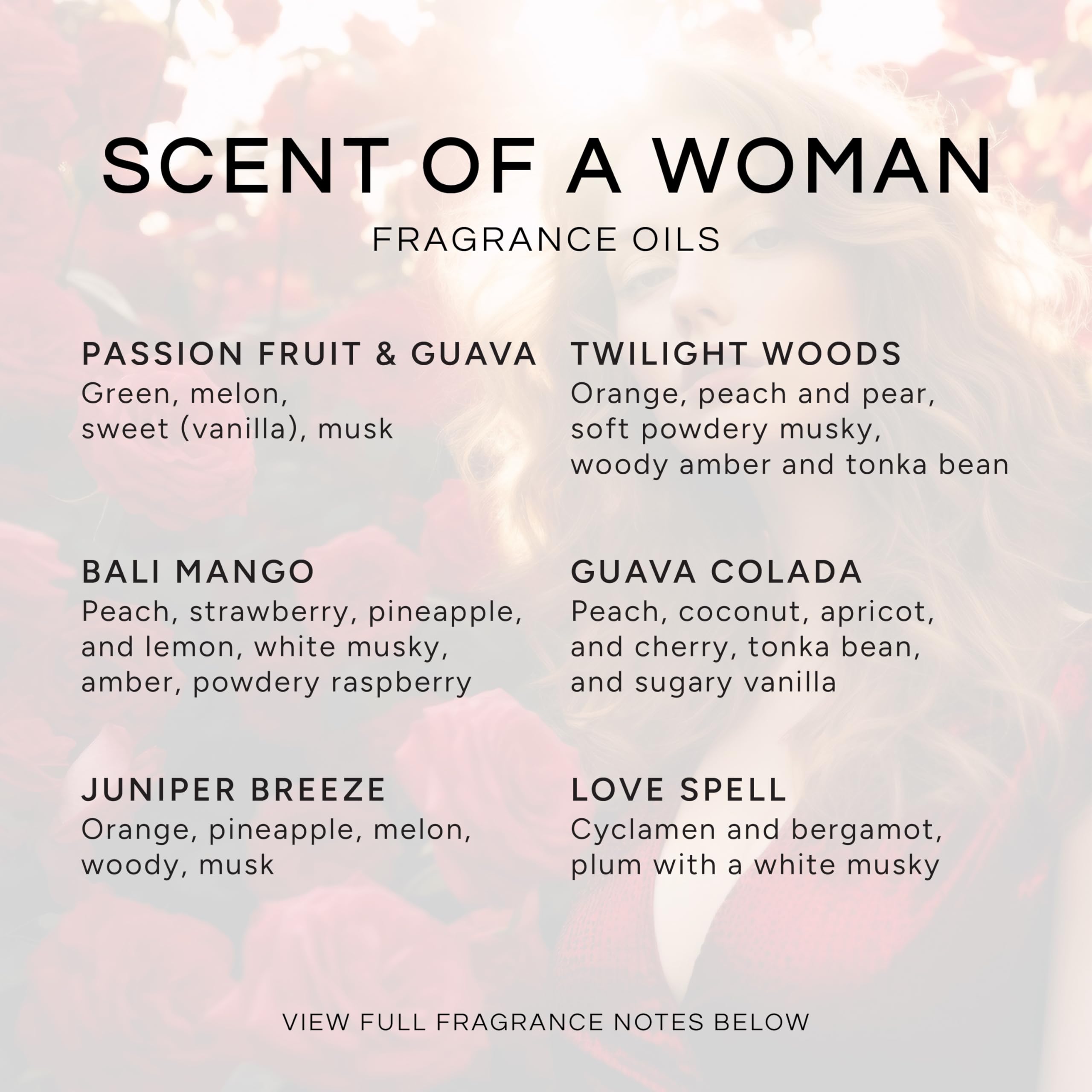 Eternal Essence Oils Scent of a Woman Set – 6 Premium Fragrance Oils (10ML Each)