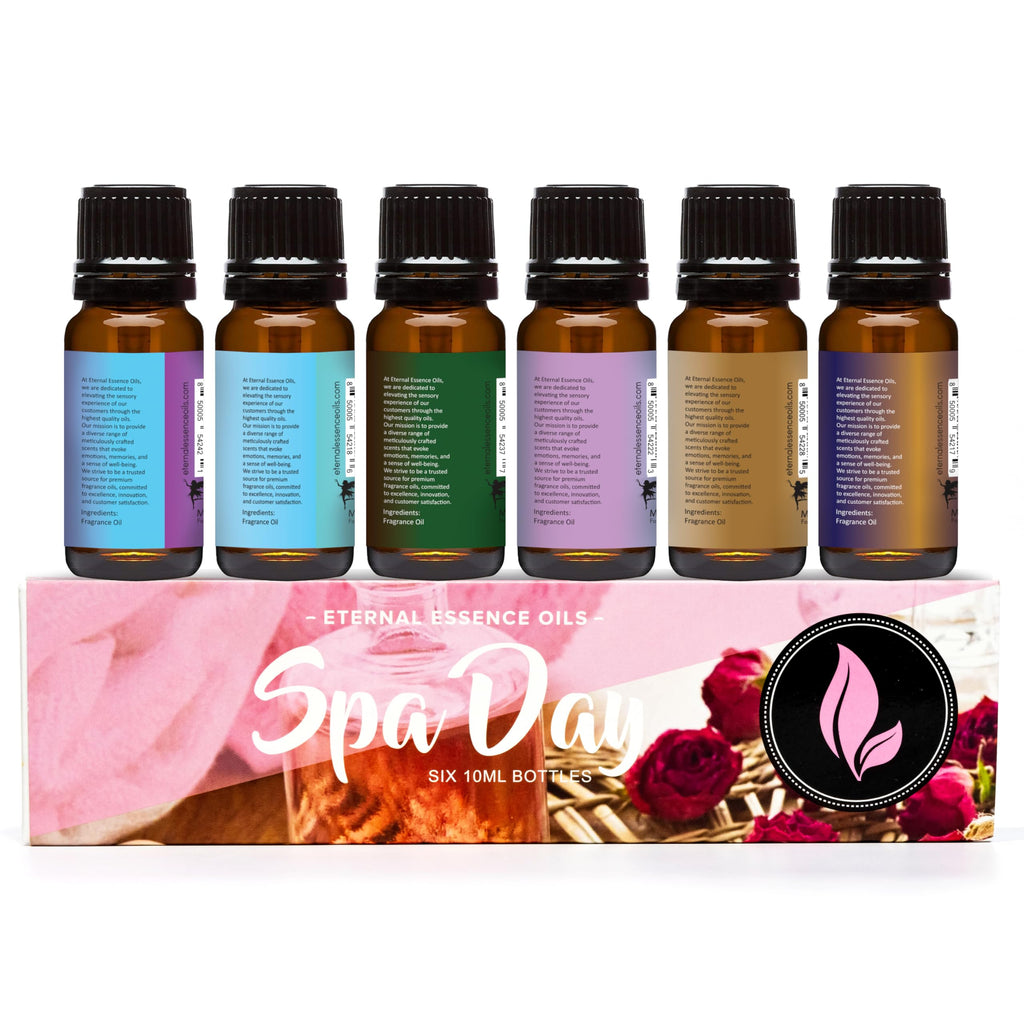 Spa Day Set of 6 Premium Fragrance Oils – Eternal Essence Oils (10ml each)